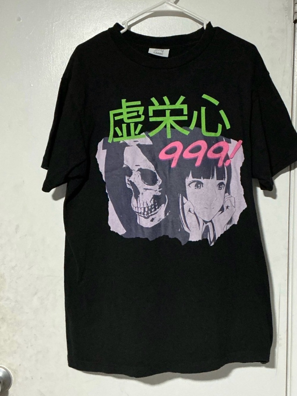 Juice WRLD 999 Club "She Kills Me" Anime Graphic T-Shirt - Black Size L
